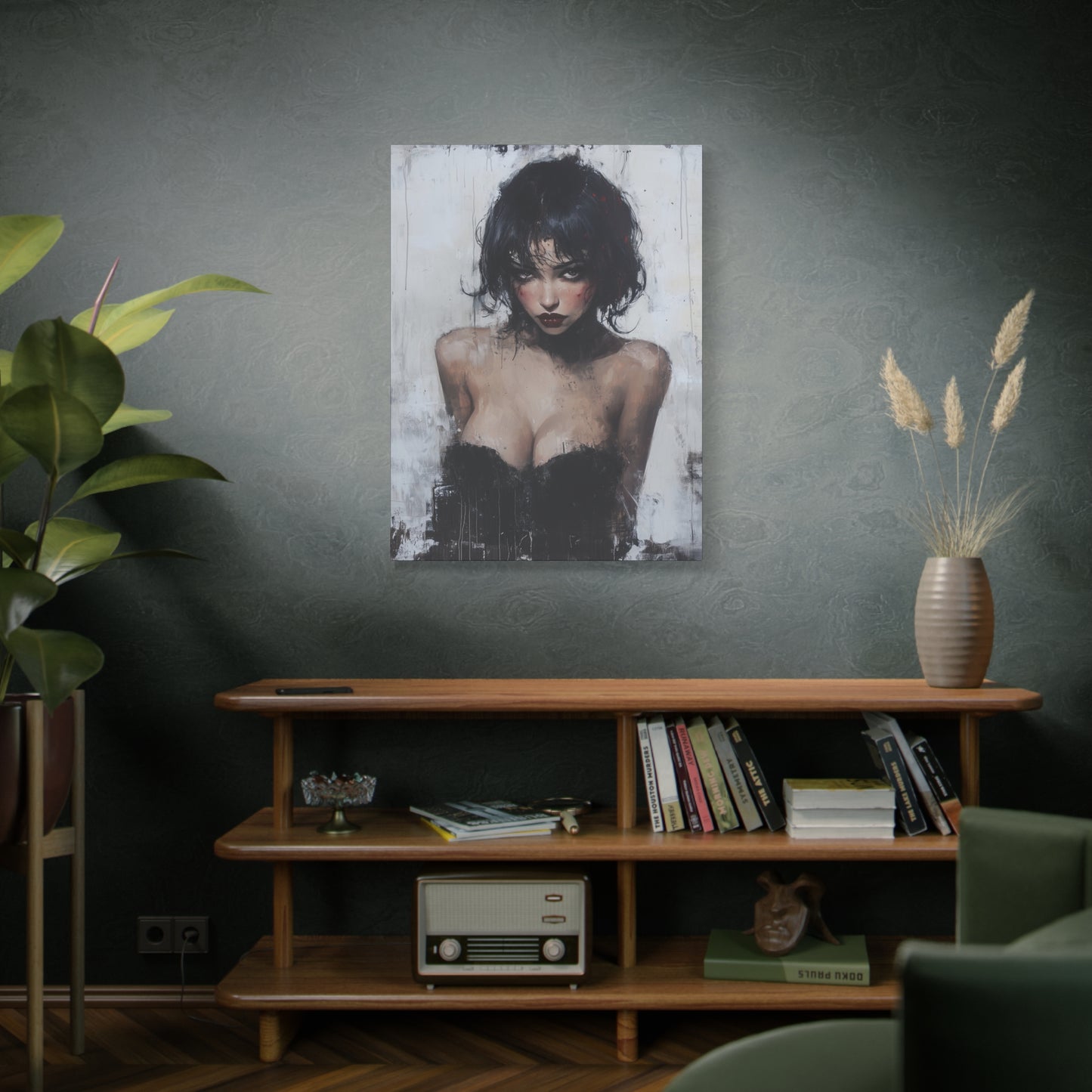 Gallery Wrapped Canvas, Sinners and Saints Art Canvas, Erotic Pinup Art Canvas – Lorna