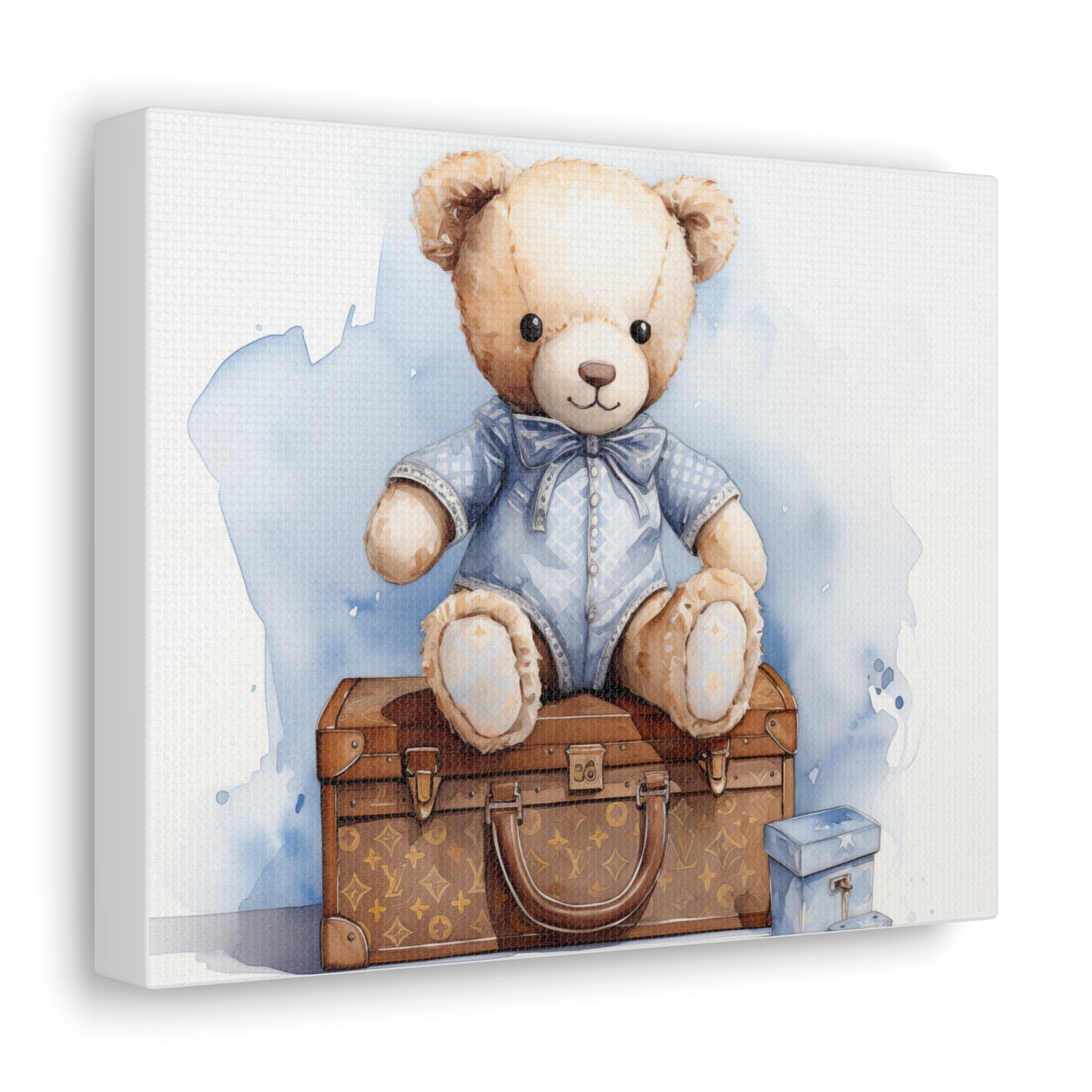 Canvas Gallery Wrap - LV Bear Wall Art - Blu
