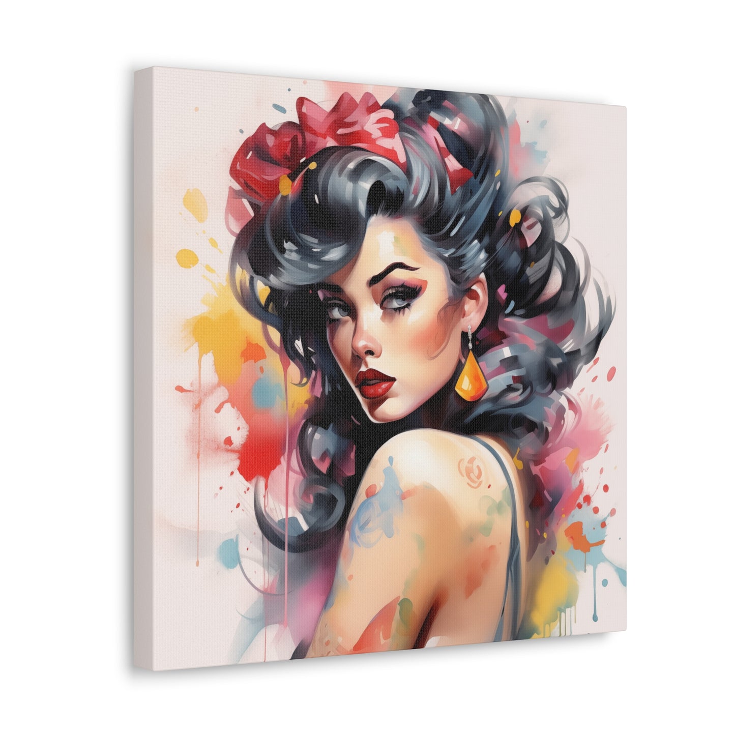 Canvas Wall Art, Gallery Wrapped Pop Art, Femme Doll Wall Art – Genevieve