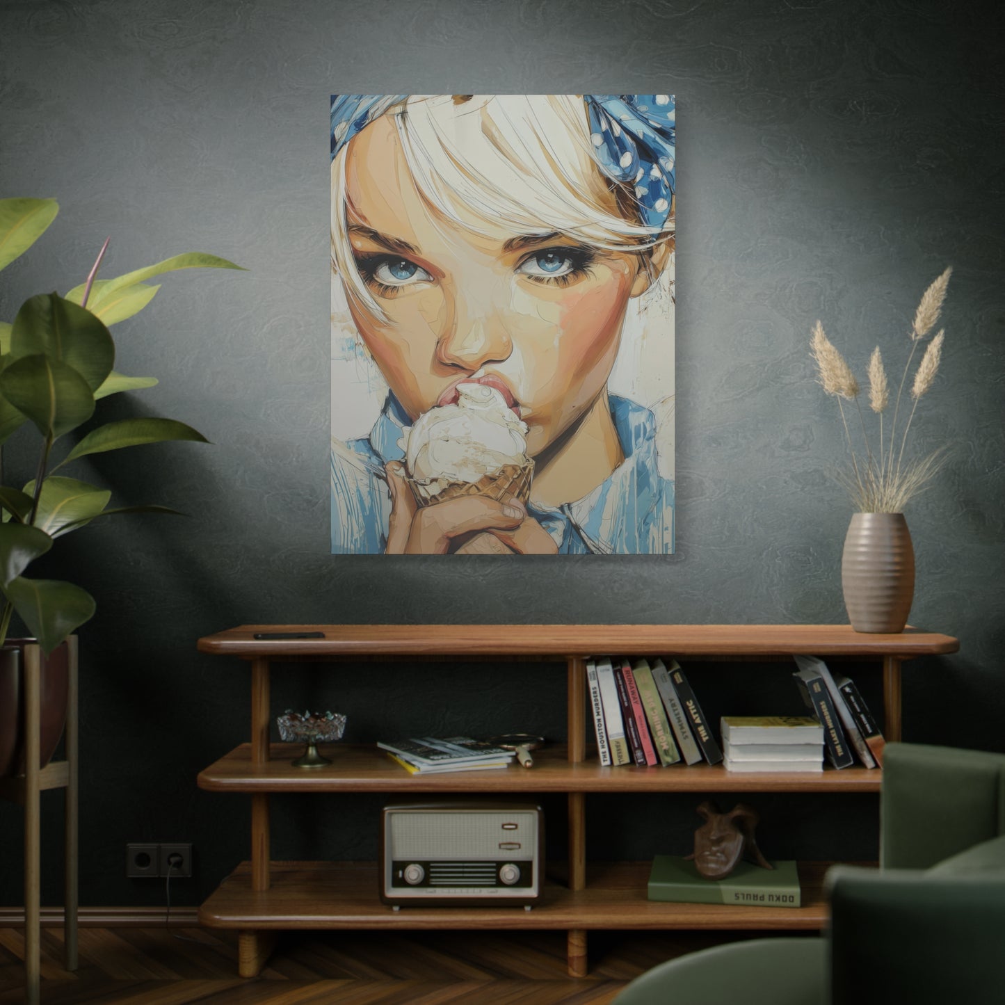 Gallery Wrapped Canvas, Sweet Summer Nostalgia, Sugar and Spice Art Canvas, Ice Cream Dreams Art – Cora