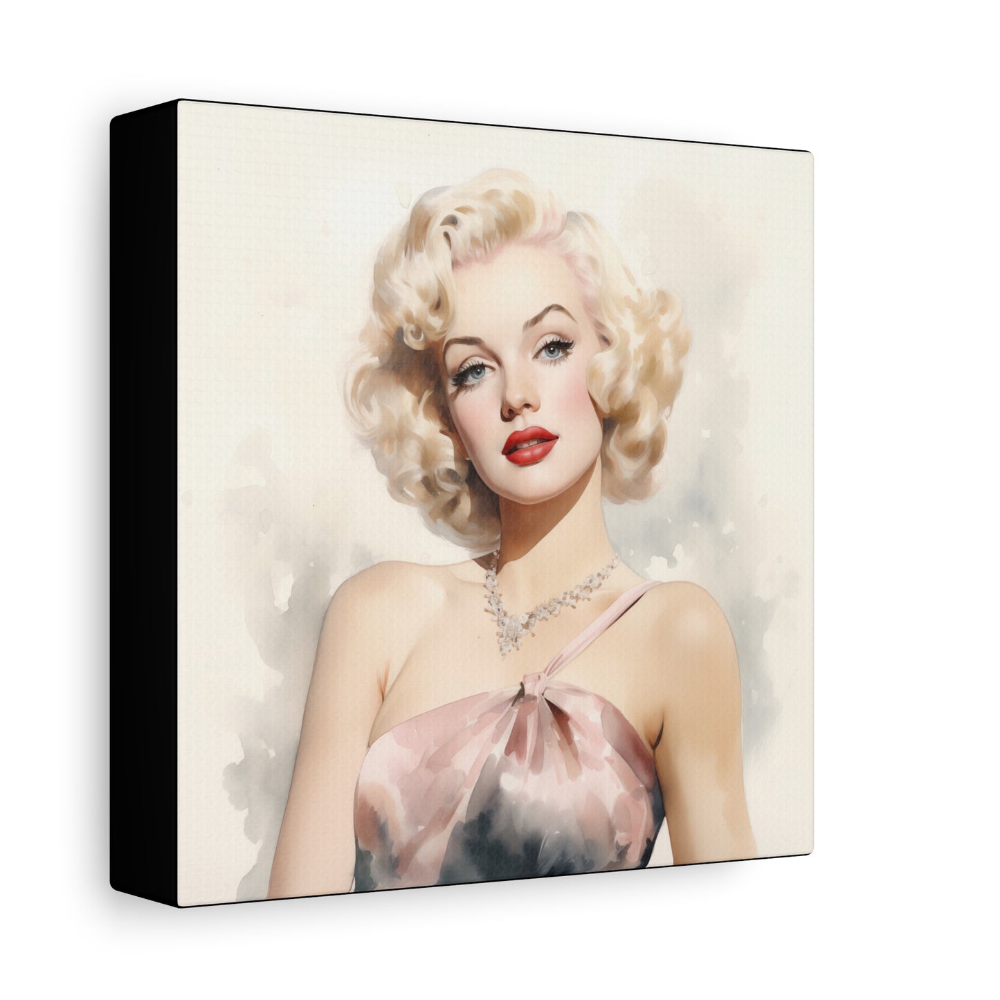Canvas Wall Art, Gallery Wrapped Pop Art, Celebrity Wall Art – Marilyn Monroe - Pink