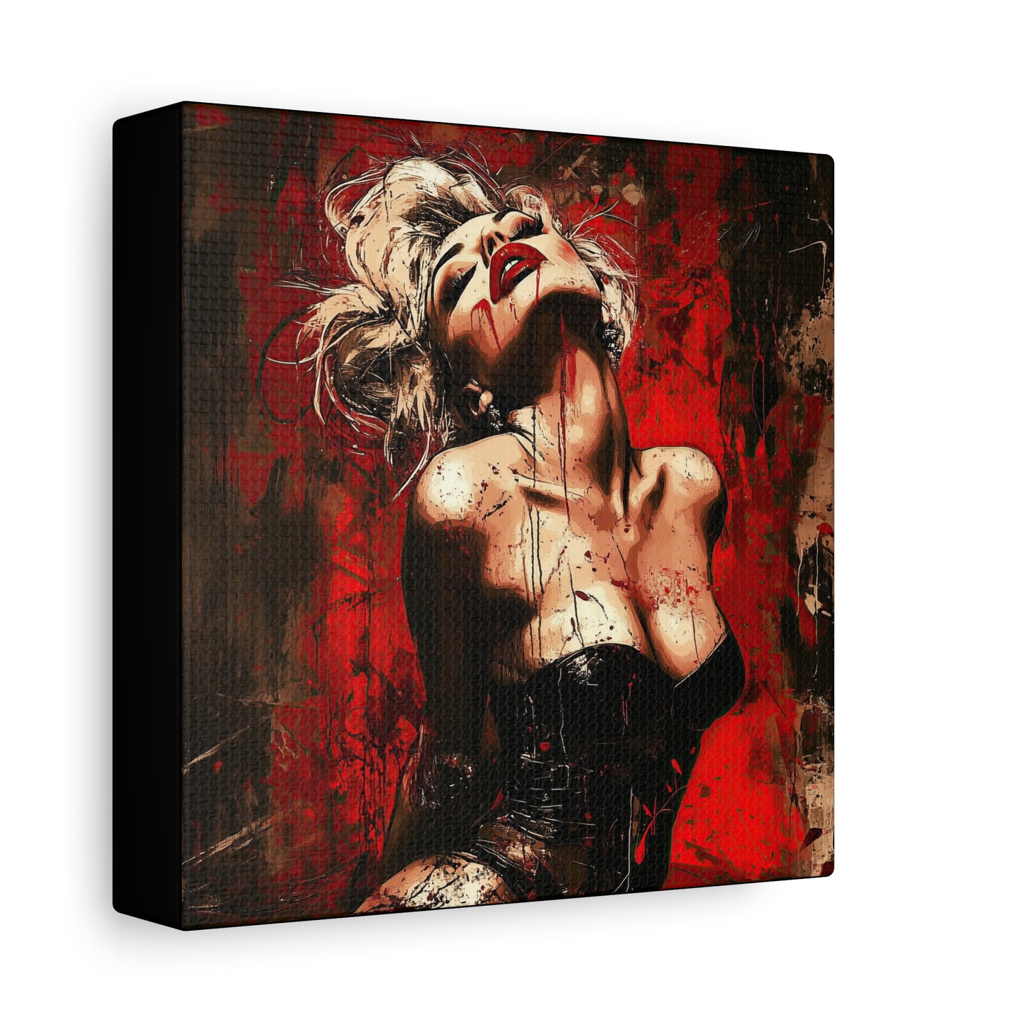 Gallery Wrapped Canvas, Guilt and Grit Adult Art Canvas, Erotic Pinup Art Canvas – Tabitha