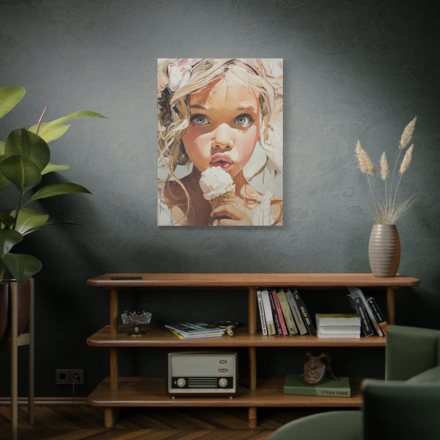 Gallery Wrapped Canvas, Sweet Summer Nostalgia, Sugar and Spice Art Canvas, Ice Cream Dreams Art – Briony