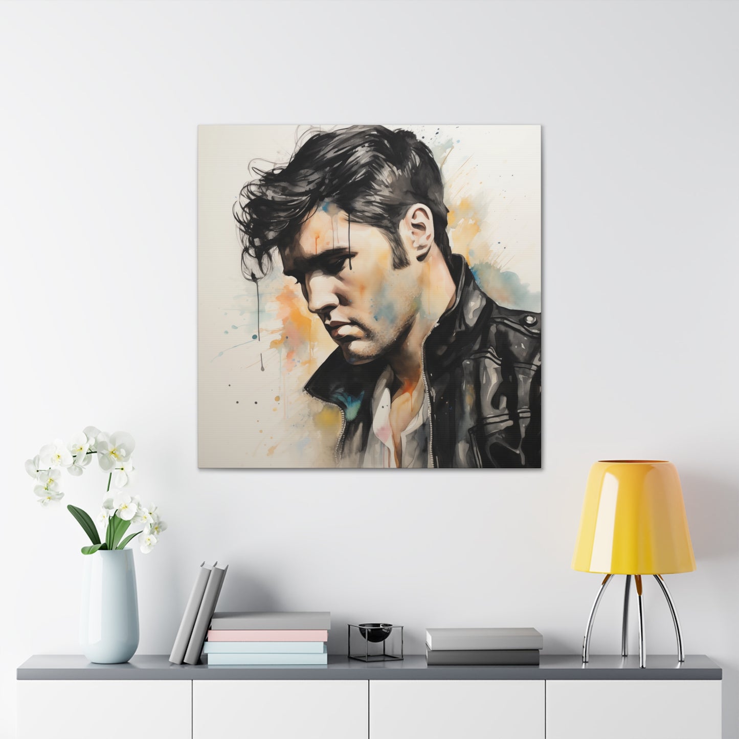 Gallery Wrapped Canvas, Celebrity Inspired, Pop Art Canvas – Elvis Also
