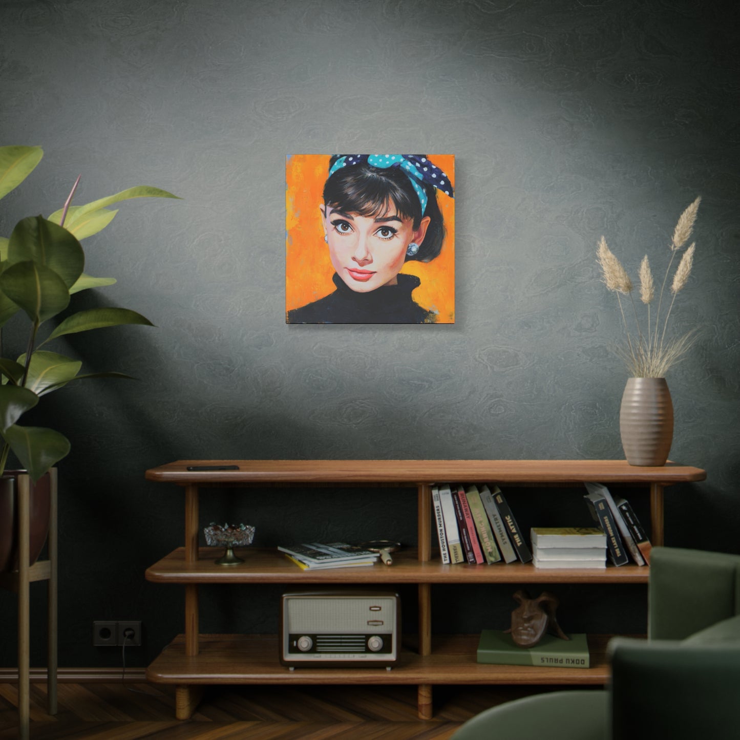 Gallery Wrapped Canvas, The Diva Project Art Canvas, Pinup Art Canvas – Audrey Hepburn - SIX