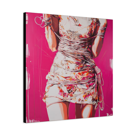 Gallery Wrapped Canvas, Ropes and Reverence Art Canvas, Erotic Shibari Art Canvas – Reika