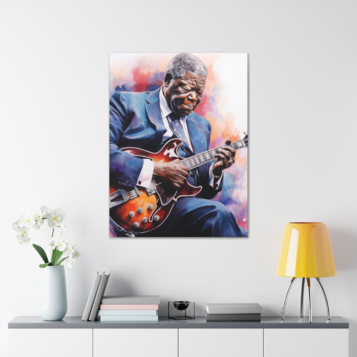 Gallery Wrapped Canvas, Celebrity Inspired, Pop Art Canvas – The King Also
