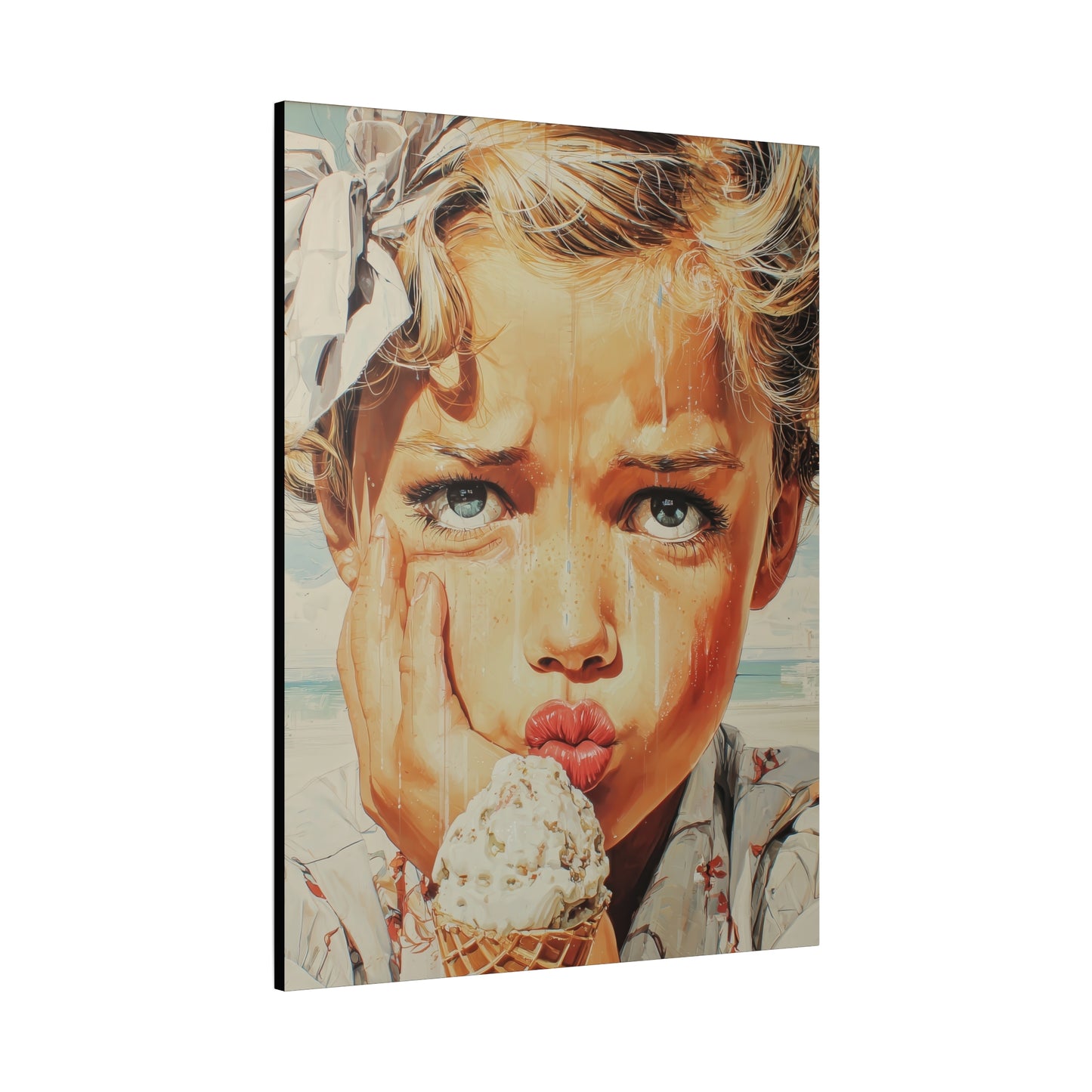 Gallery Wrapped Canvas, Sweet Summer Nostalgia, Sugar and Spice Art Canvas, Ice Cream Dreams Art – Faye