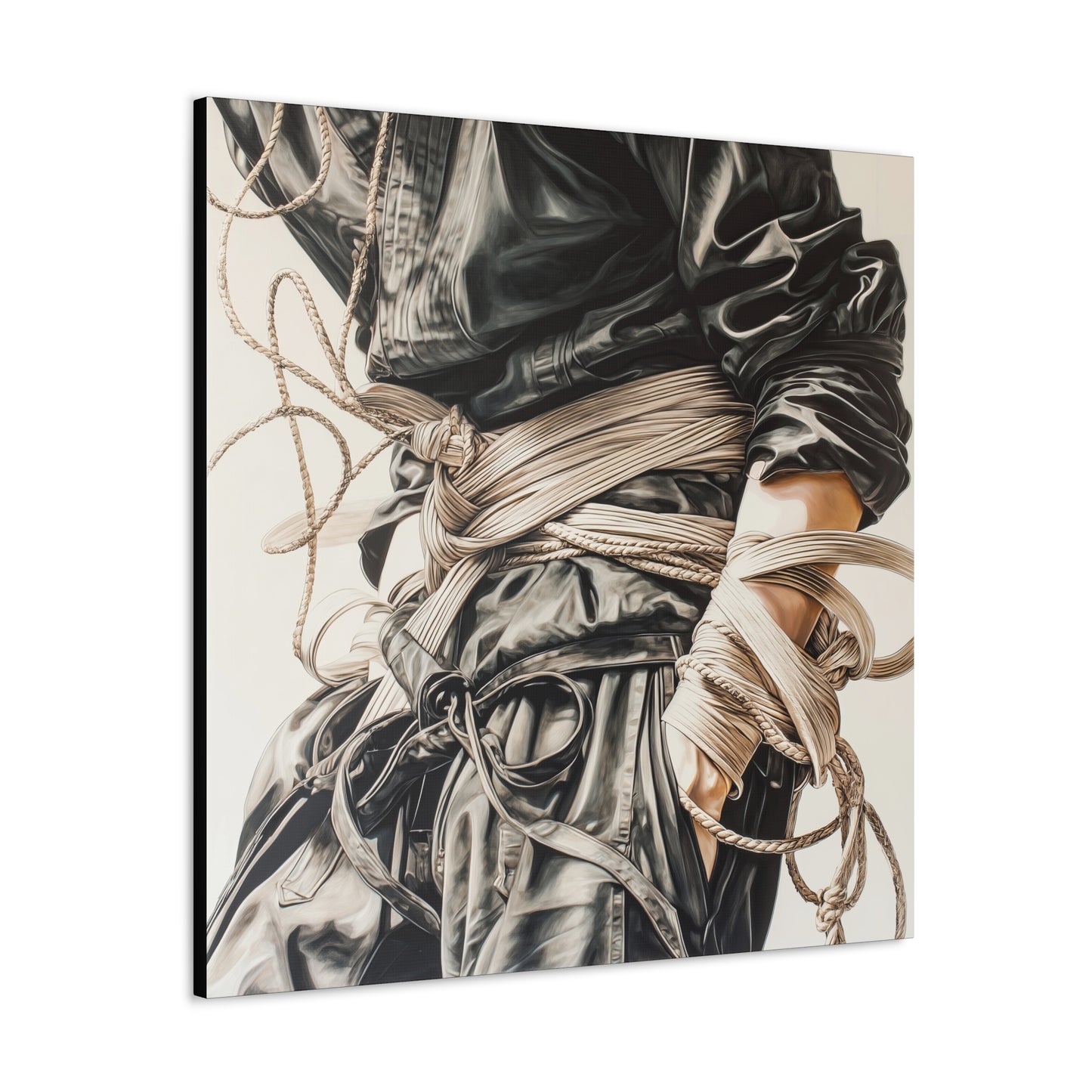 Gallery Wrapped Canvas, Ropes and Reverence Art Canvas, Erotic Shibari Art Canvas – Henri