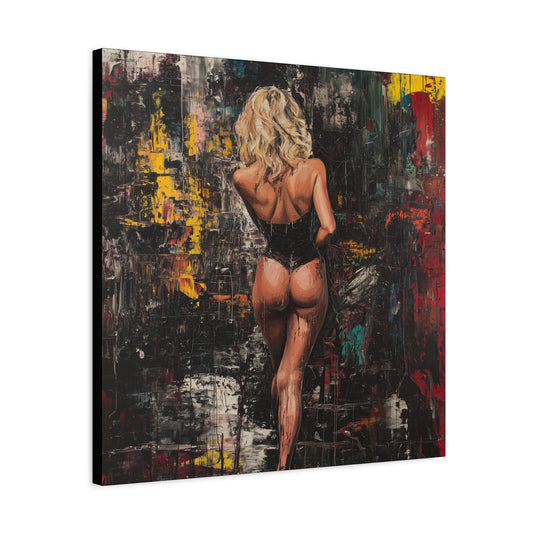 Gallery Wrapped Canvas, Guilt and Grit Adult Art Canvas, Erotic Pinup Art Canvas – Dahlina