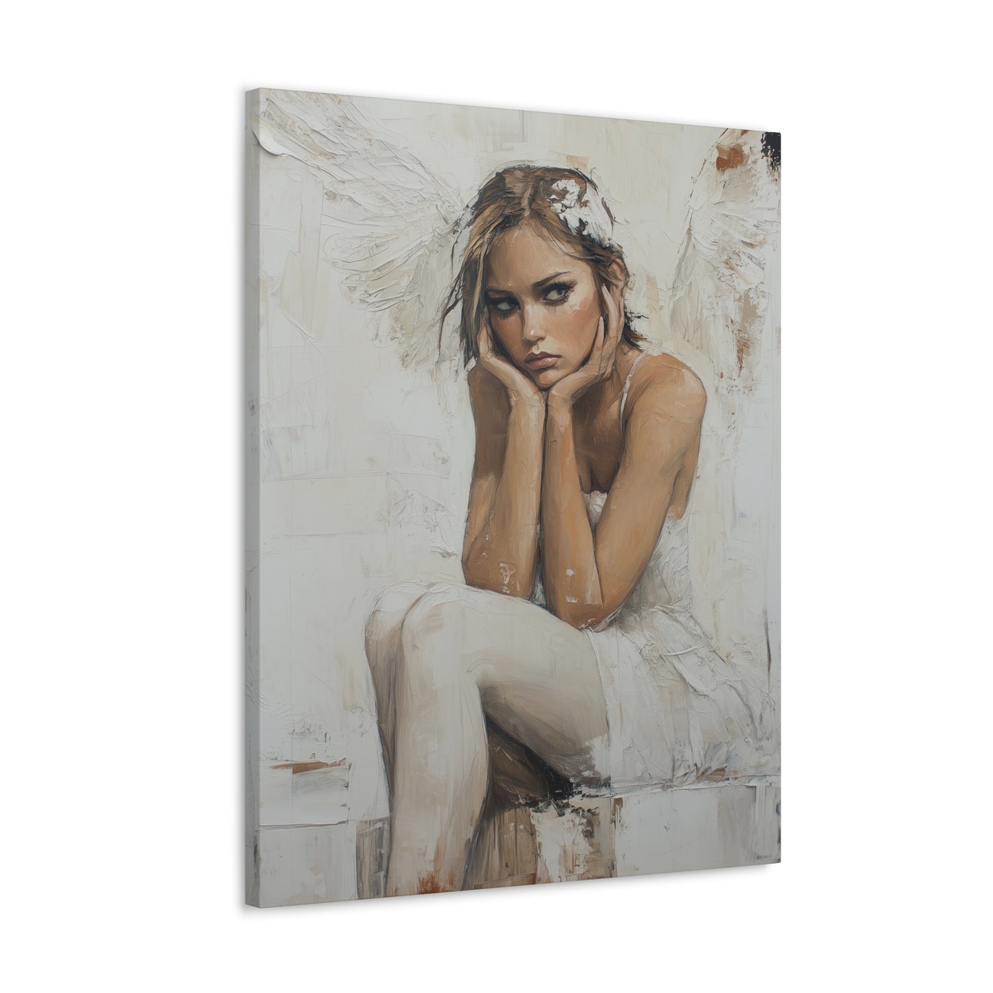 Gallery Wrapped Canvas, Sinners and Saints Art Canvas, Angel Art Canvas – Amber