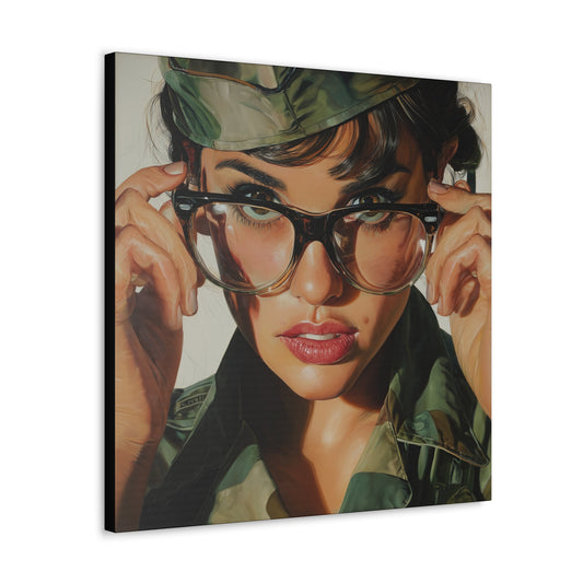 Gallery Wrapped Canvas, Liberty and Lace Art Canvas, Erotic Pinup Art Canvas – Erica