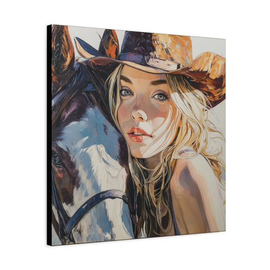Gallery Wrapped Canvas, Wranglers and Wreckage Art Canvas, Erotic Pinup Art Canvas – Cassidy
