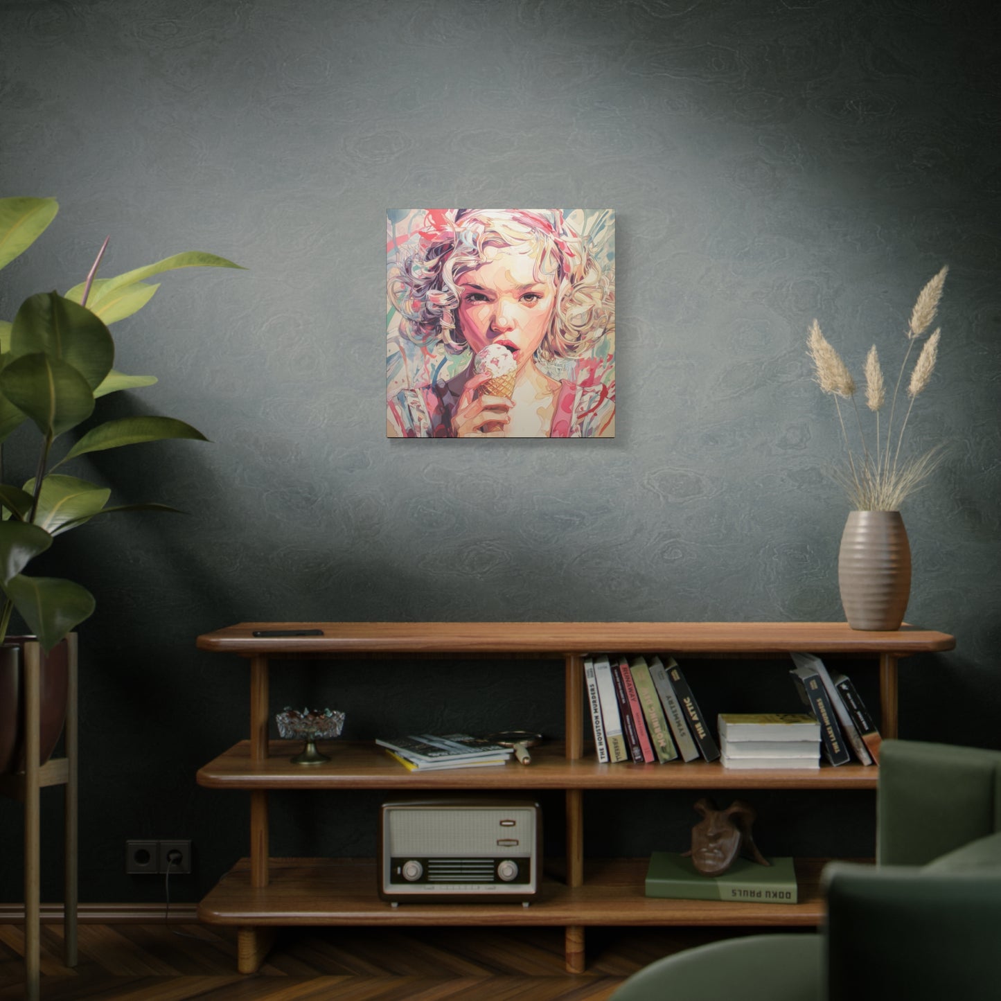 Gallery Wrapped Canvas, Sweet Summer Nostalgia, Sugar and Spice Art Canvas, Ice Cream Dreams Art – Rosie