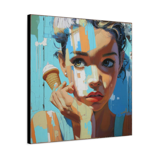 Gallery Wrapped Canvas, Sweet Summer Nostalgia, Sugar and Spice Art Canvas, Ice Cream Dreams Art – Rue