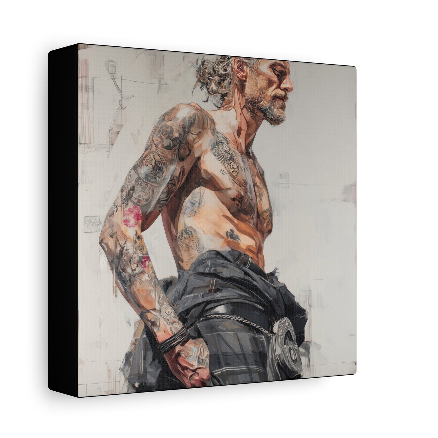 Gallery Wrapped Canvas, Kilts and Carnage Art Canvas, Erotic Pinup Art Canvas – Struan