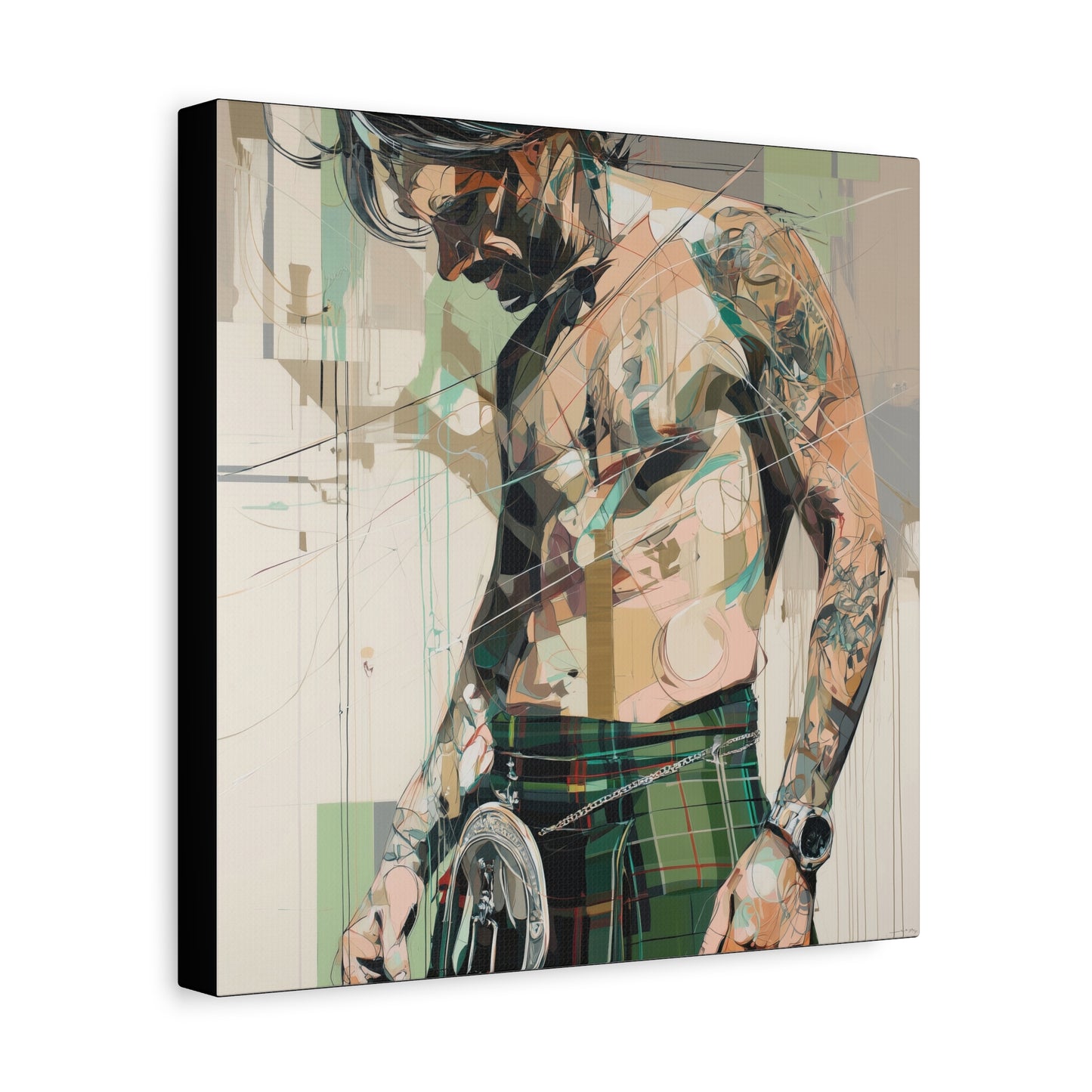 Gallery Wrapped Canvas, Kilts and Carnage Art Canvas, Erotic Pinup Art Canvas – Ewan