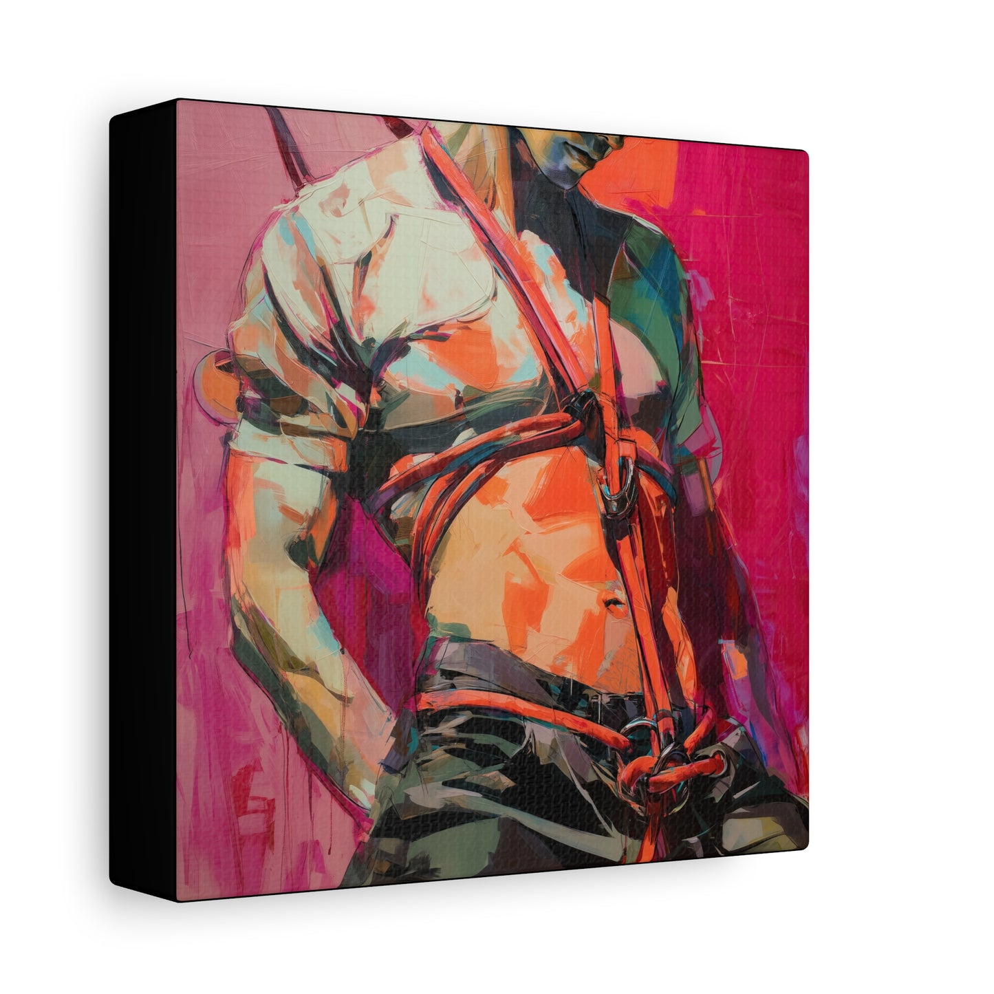 Gallery Wrapped Canvas, Ropes and Reverence Art Canvas, Erotic Shibari Art Canvas – Soren