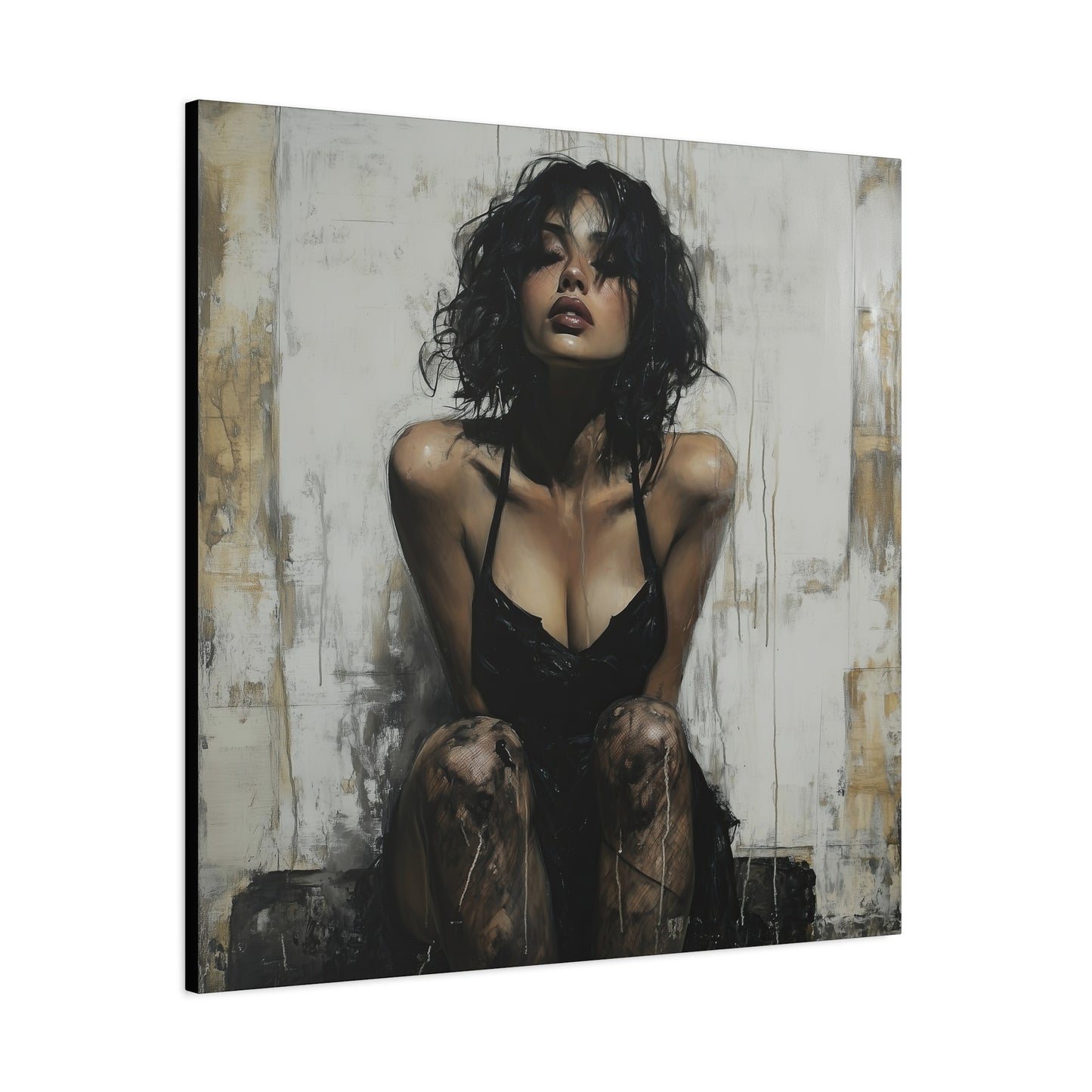 Gallery Wrapped Canvas, Sinners and Saints Art Canvas, Erotic Pinup Art Canvas – Vivienne