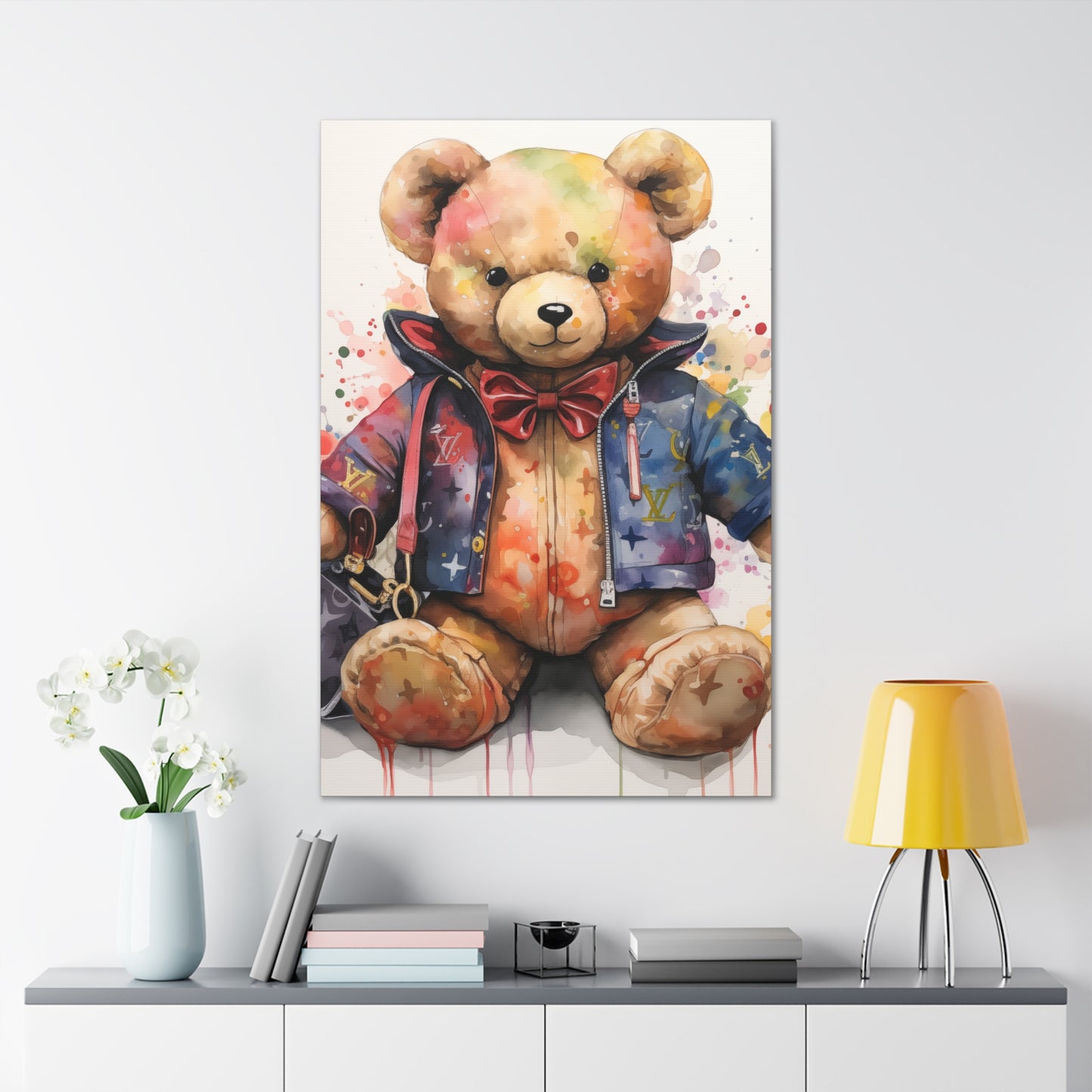 Canvas Gallery Wrap - LV Bear Wall Art - Drip