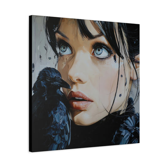 Gallery Wrapped Canvas, Myth and Bones Gothic Art Canvas, Dark Muse Canvas - Azula