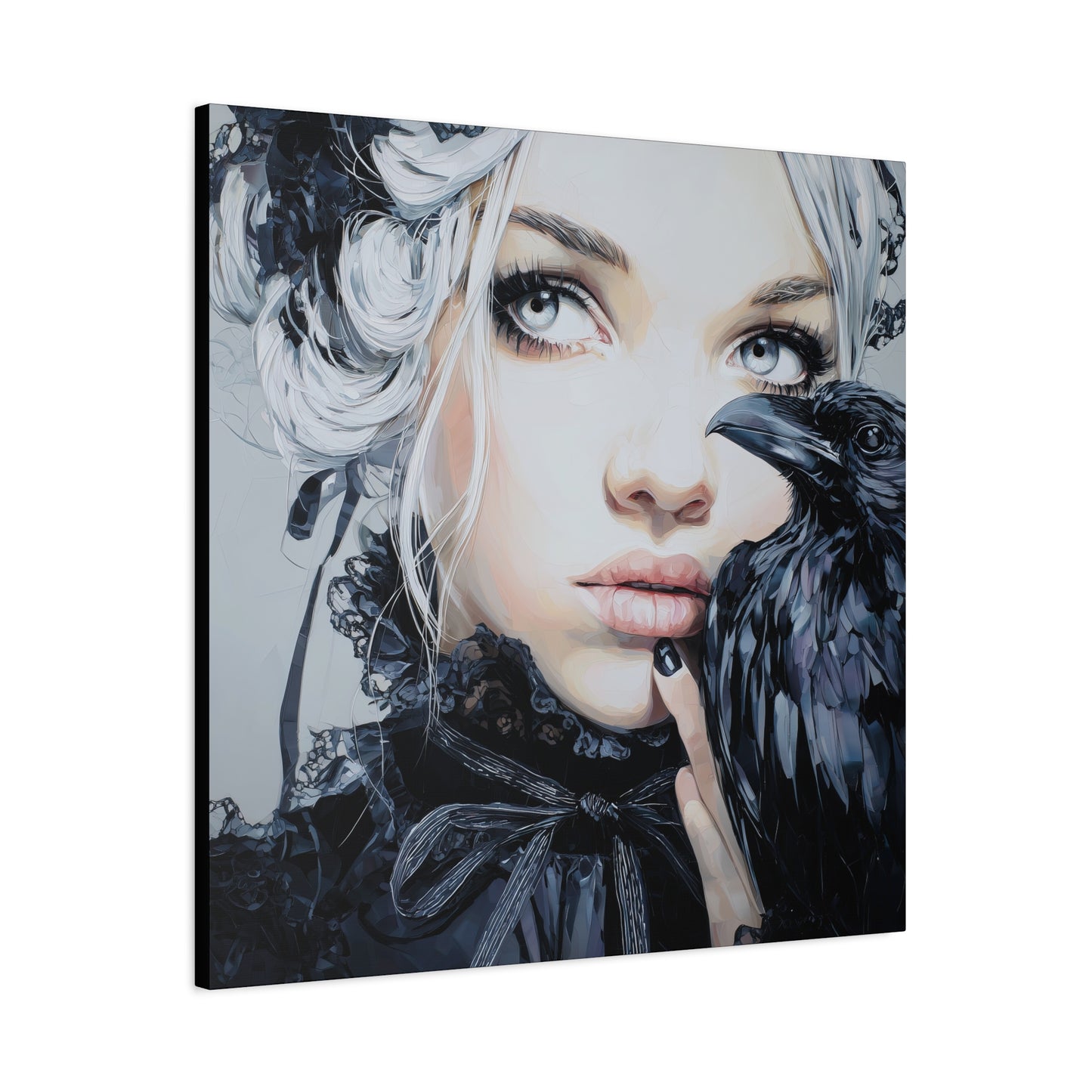 Gallery Wrapped Canvas, Myth and Bones Gothic Art Canvas, Dark Muse Canvas - Harlow