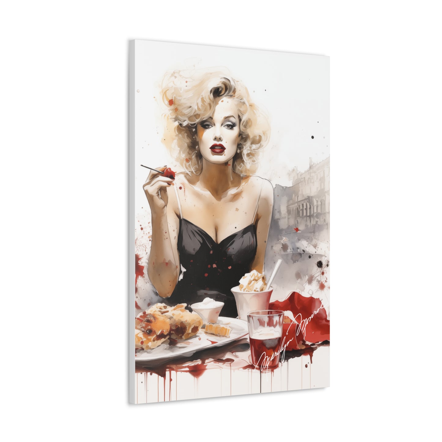 Canvas Wall Art, Gallery Wrapped Pop Art, Celebrity Wall Art – Marilyn Monroe - Cafe