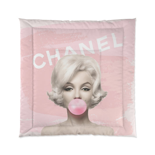Marilyn Monroe Bubblegum Comforter - Queen Size - Pink