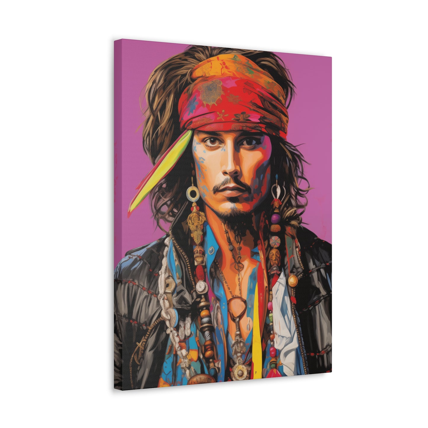 Gallery Wrapped Canvas, Celebrity Inspired, Pop Art Canvas – Johnny Also