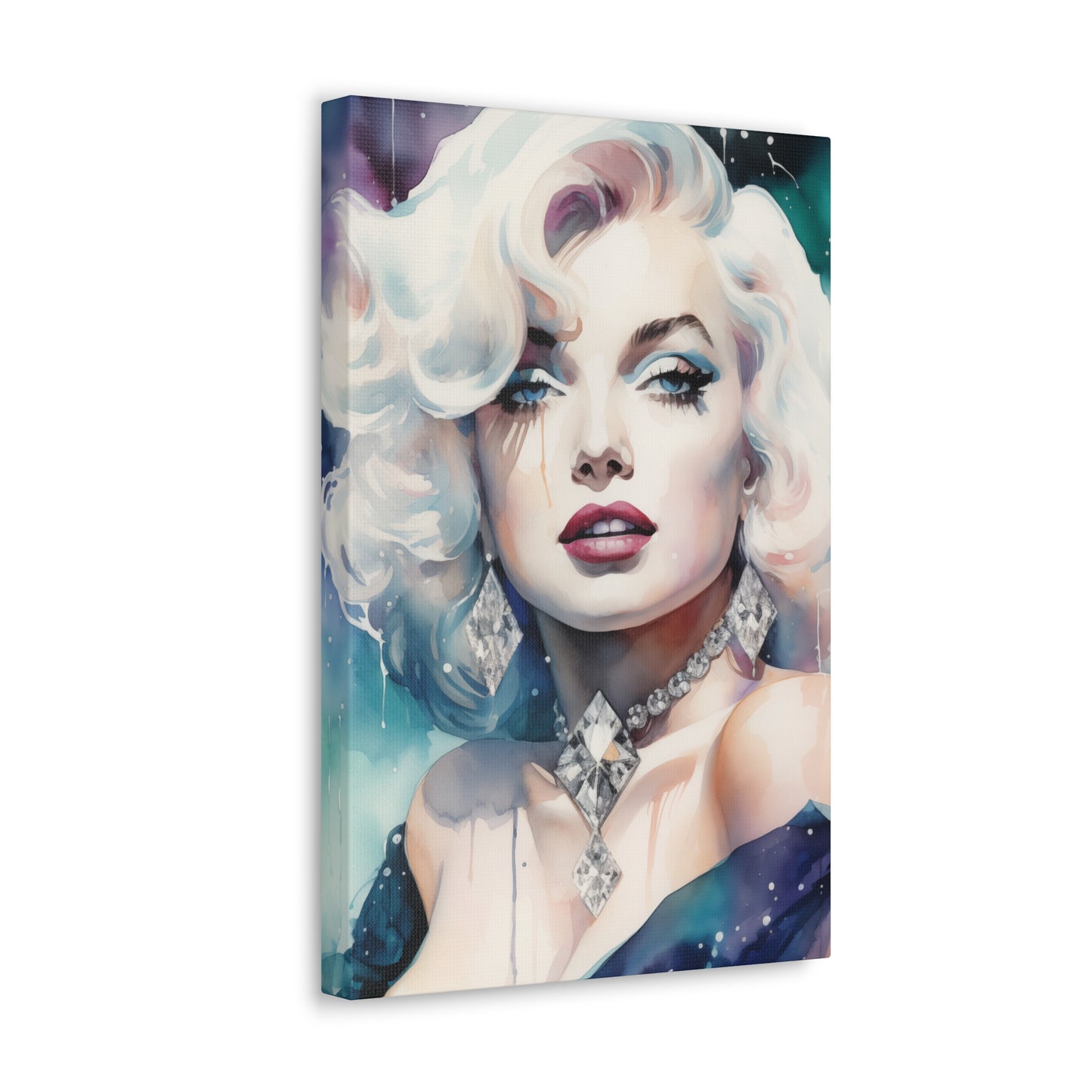 Canvas Wall Art, Gallery Wrapped Pop Art, Celebrity Wall Art – Marilyn Monroe - Diamonds