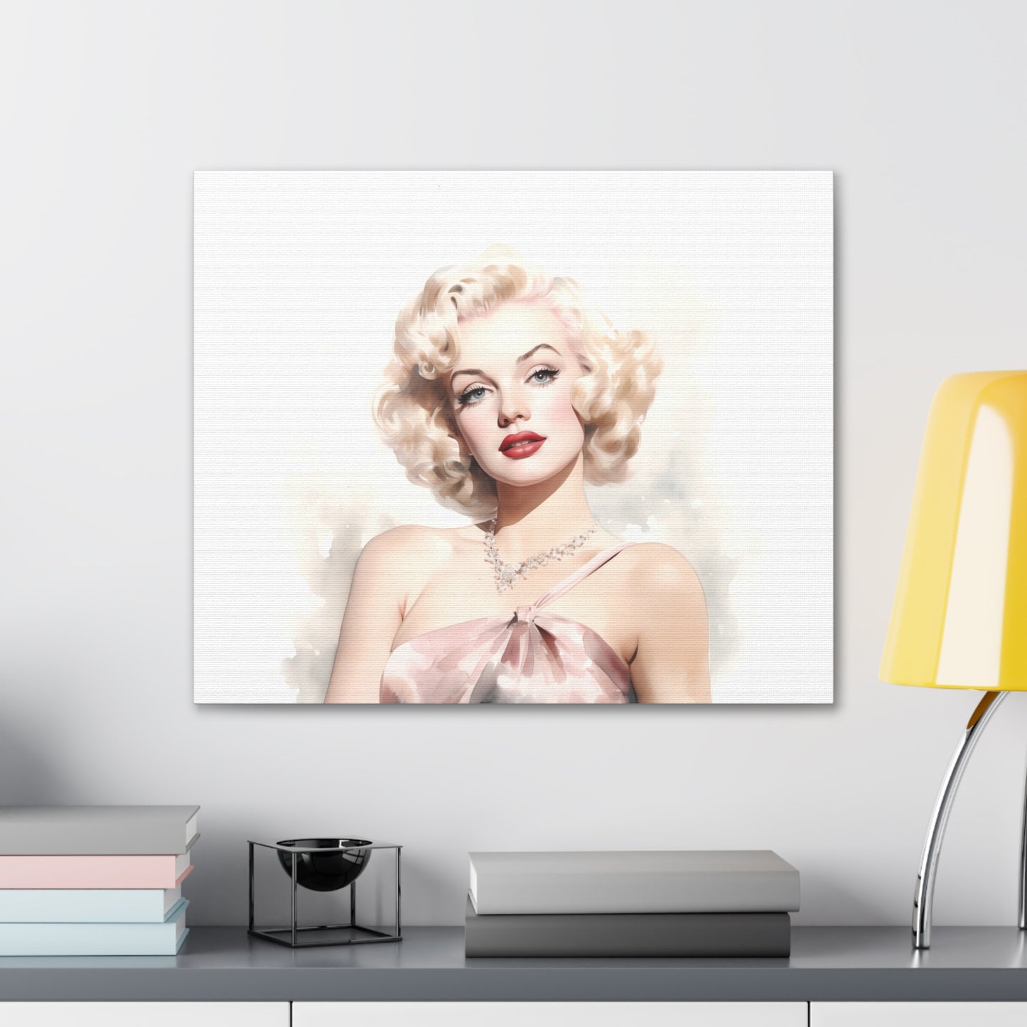 Canvas Wall Art, Gallery Wrapped Pop Art, Celebrity Wall Art – Marilyn Monroe - Pink