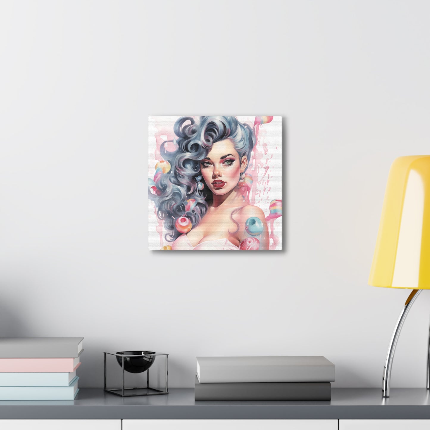 Canvas Wall Art, Gallery Wrapped Pop Art, Femme Doll Wall Art – Lux