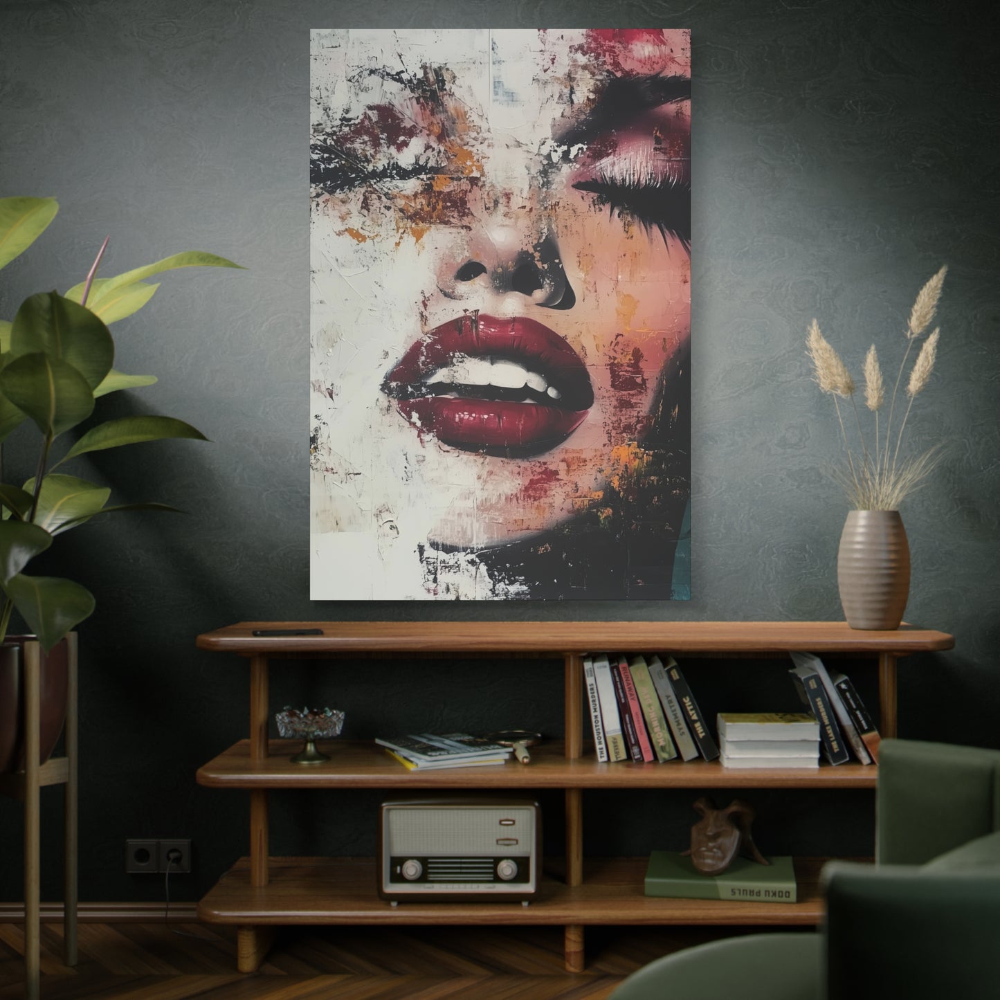 Gallery Wrapped Canvas, Guilt and Grit Adult Art Canvas, Erotic Pinup Art Canvas – Simone