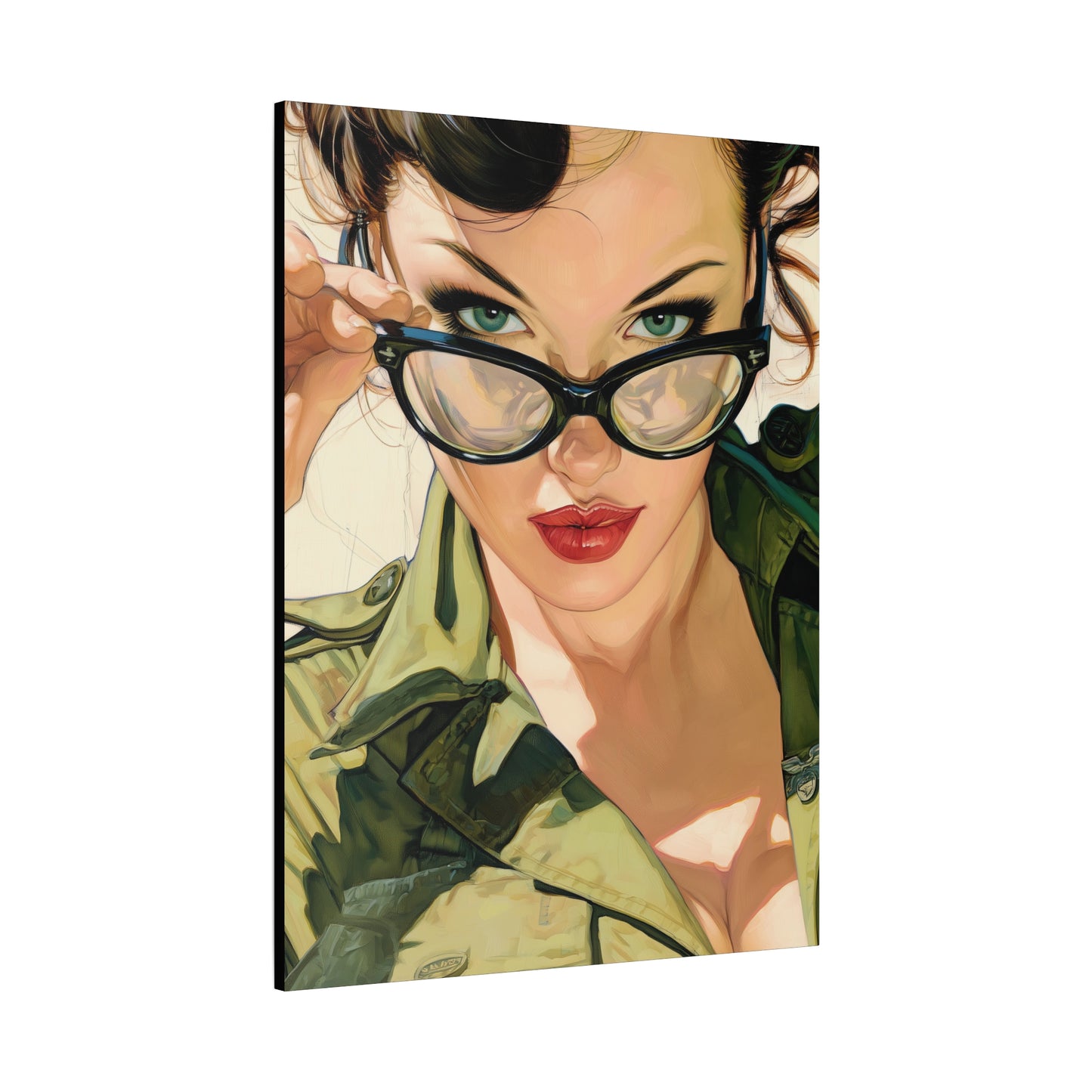 Gallery Wrapped Canvas, Liberty and Lace Art Canvas, Erotic Pinup Art Canvas – Tawney