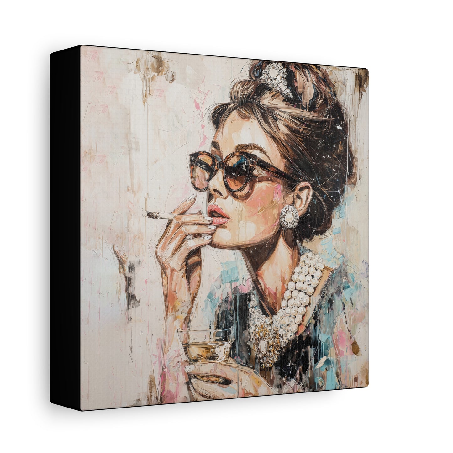 Gallery Wrapped Canvas, The Diva Project Art Canvas, Pinup Art Canvas – Audrey Hepburn - TWO