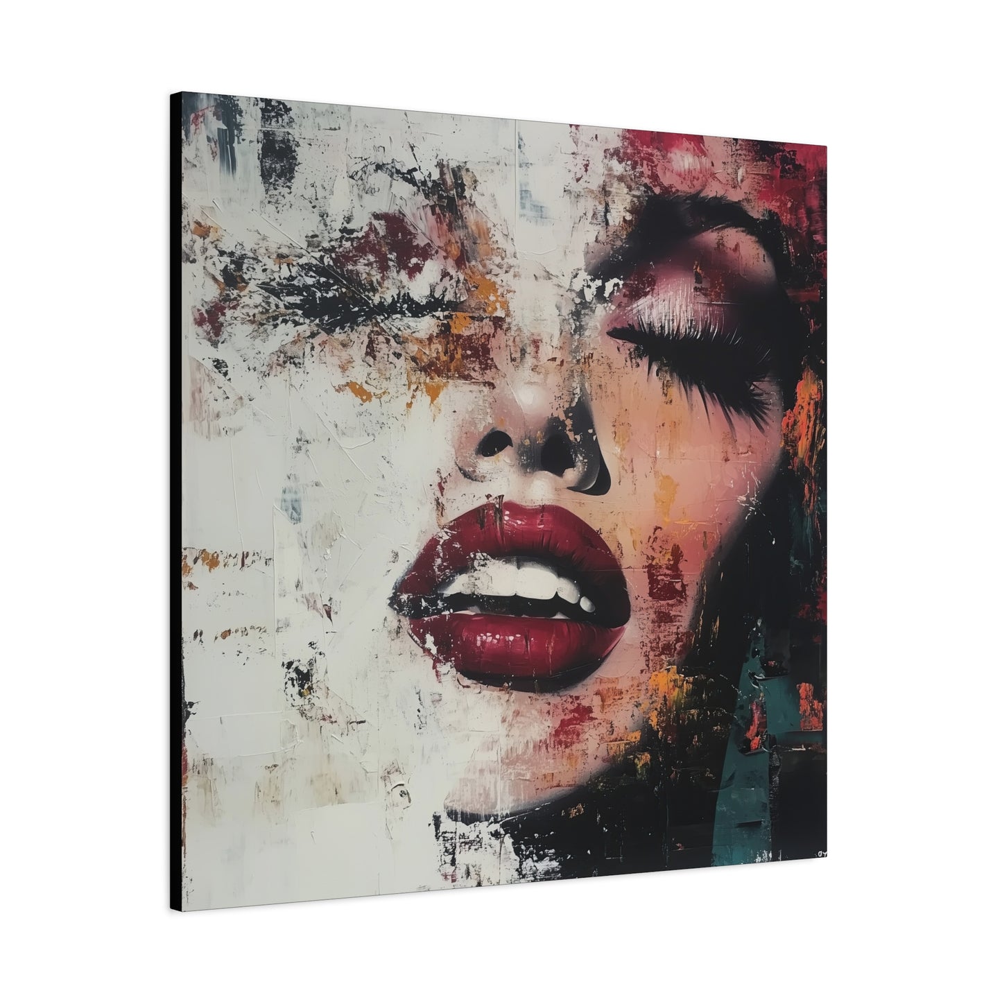Gallery Wrapped Canvas, Guilt and Grit Adult Art Canvas, Erotic Pinup Art Canvas – Simone