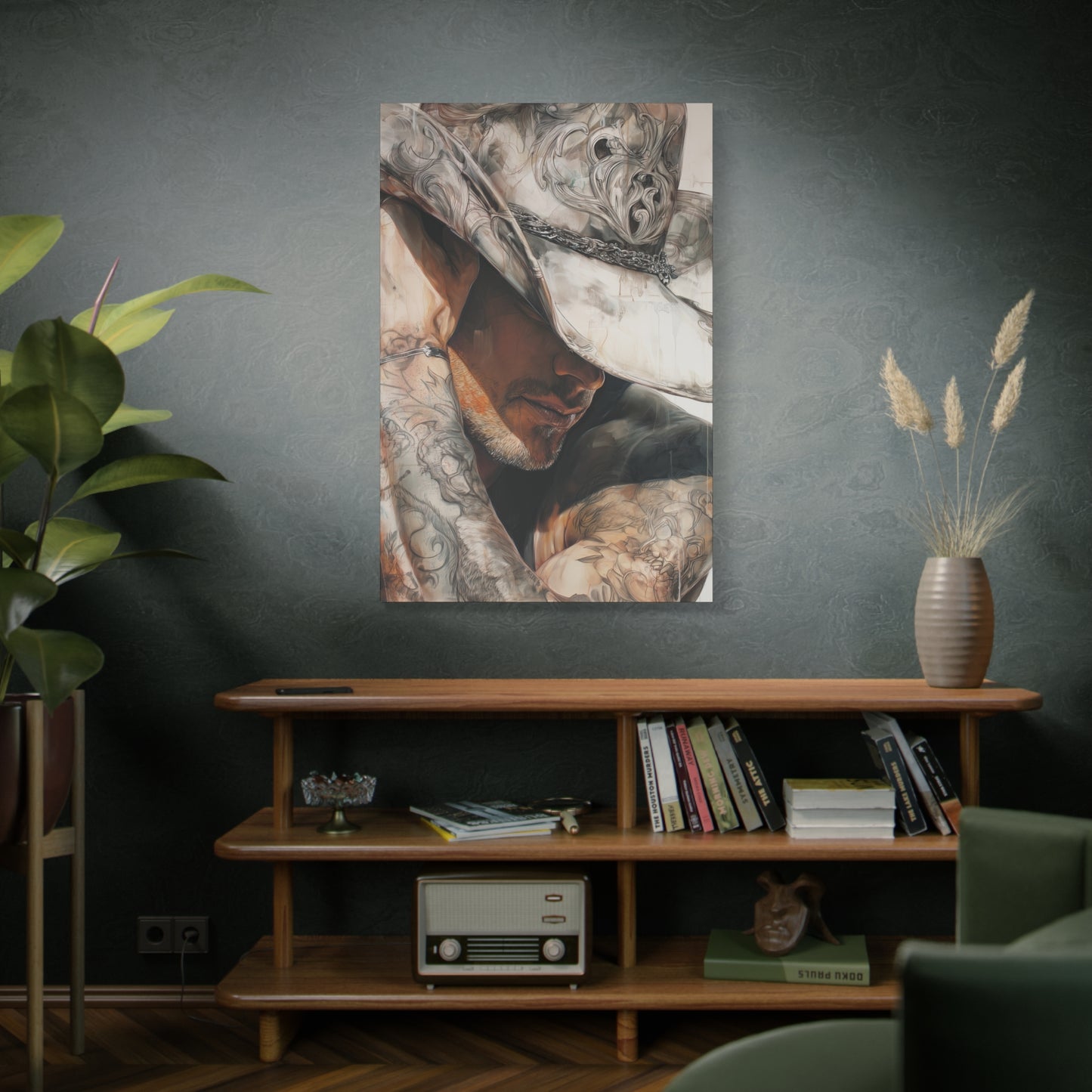 Gallery Wrapped Canvas, Wranglers and Wreckage Art Canvas, Erotic Pinup Art Canvas – Chase