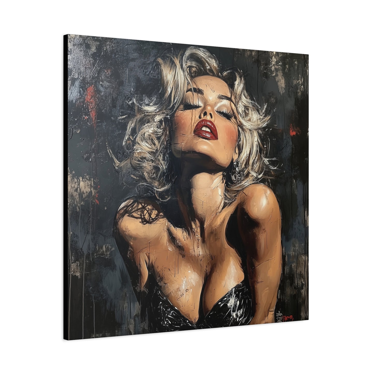 Gallery Wrapped Canvas, Guilt and Grit Adult Art Canvas, Erotic Pinup Art Canvas – Eloise