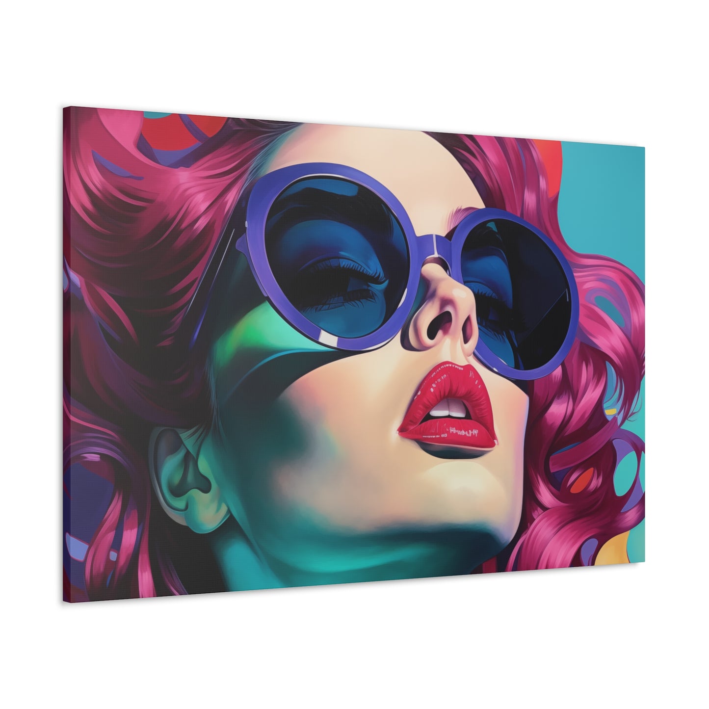 Canvas Gallery Wrapped High-Fashion Wall Art, Stylish Decor, Retro Femme Doll Pop Art – Electra