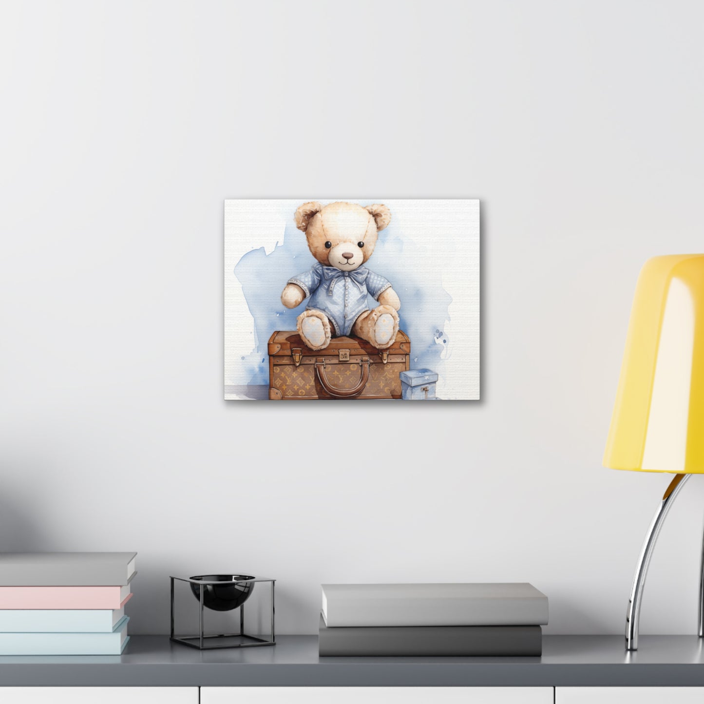 Canvas Gallery Wrap - LV Bear Wall Art - Blu