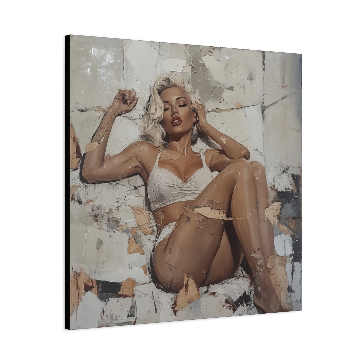 Gallery Wrapped Canvas, Guilt and Grit Adult Art Canvas, Erotic Pinup Art Canvas – Dahliana
