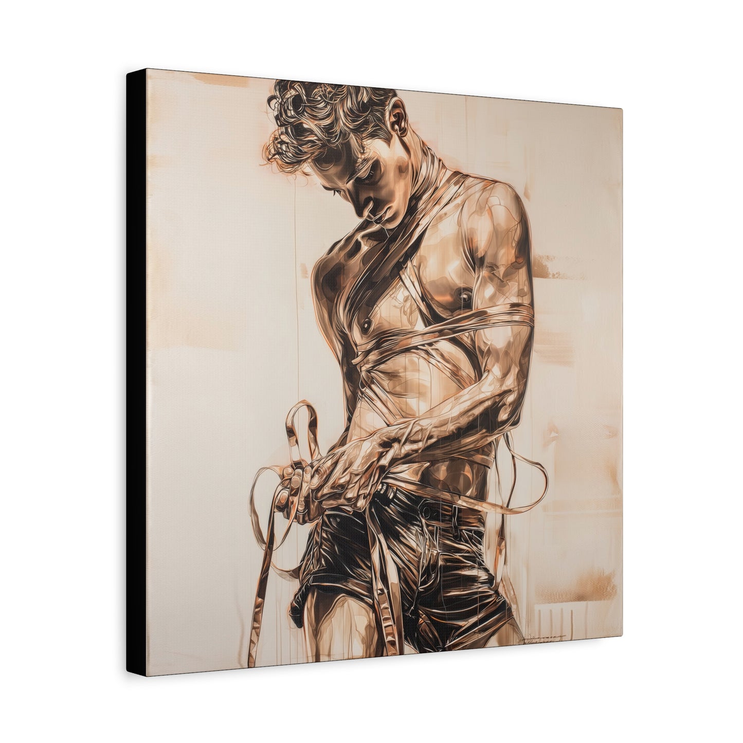 Gallery Wrapped Canvas, Ropes and Reverence Art Canvas, Erotic Shibari Art Canvas – Orion