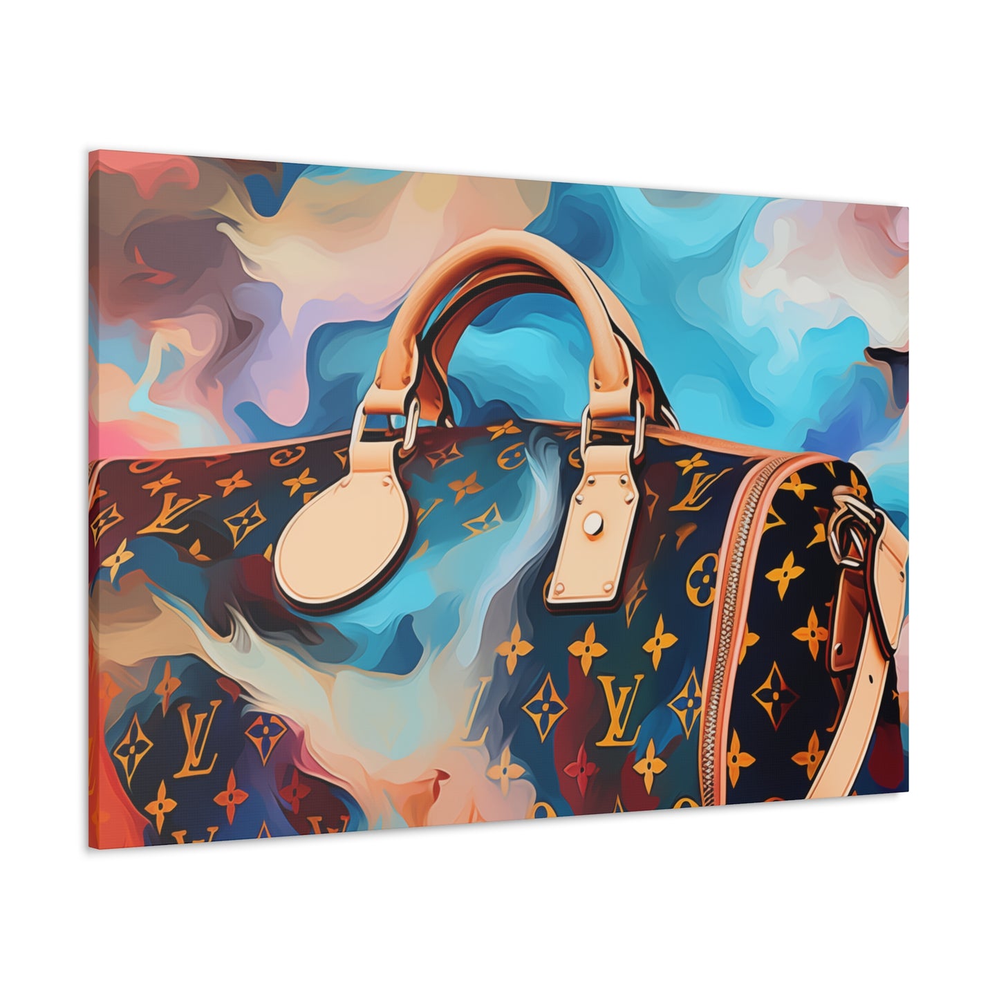 Canvas Gallery Wrap - LV Designer Inspired Wall Art - Abstract