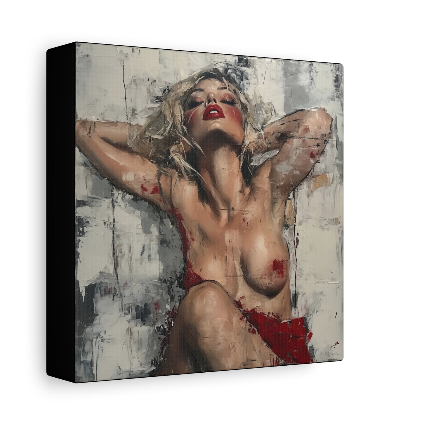 Gallery Wrapped Canvas, Guilt and Grit Adult Art Canvas, Erotic Pinup Art Canvas – Seraphine