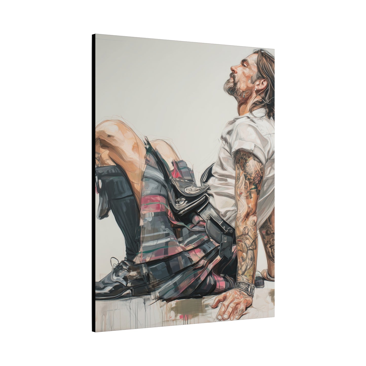 Gallery Wrapped Canvas, Kilts and Carnage Art Canvas, Erotic Pinup Art Canvas – Alastair