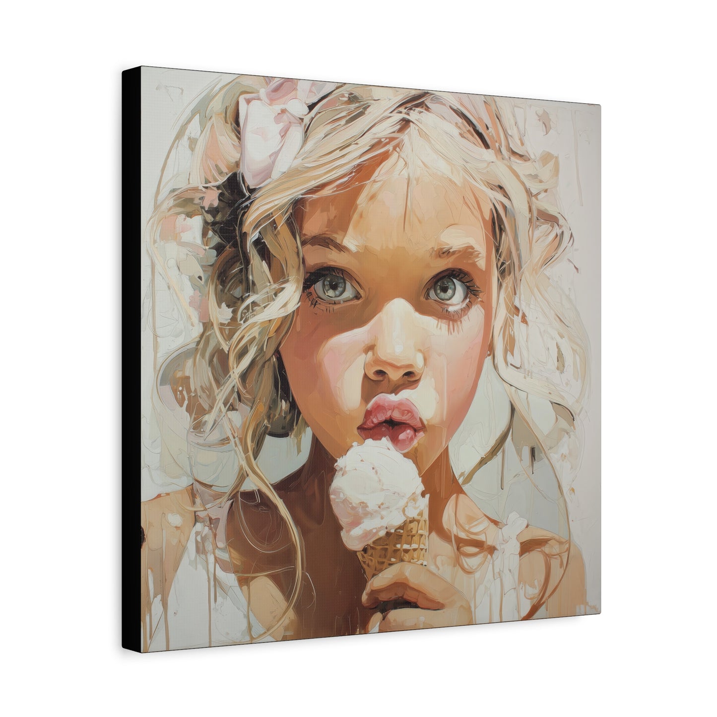 Gallery Wrapped Canvas, Sweet Summer Nostalgia, Sugar and Spice Art Canvas, Ice Cream Dreams Art – Briony