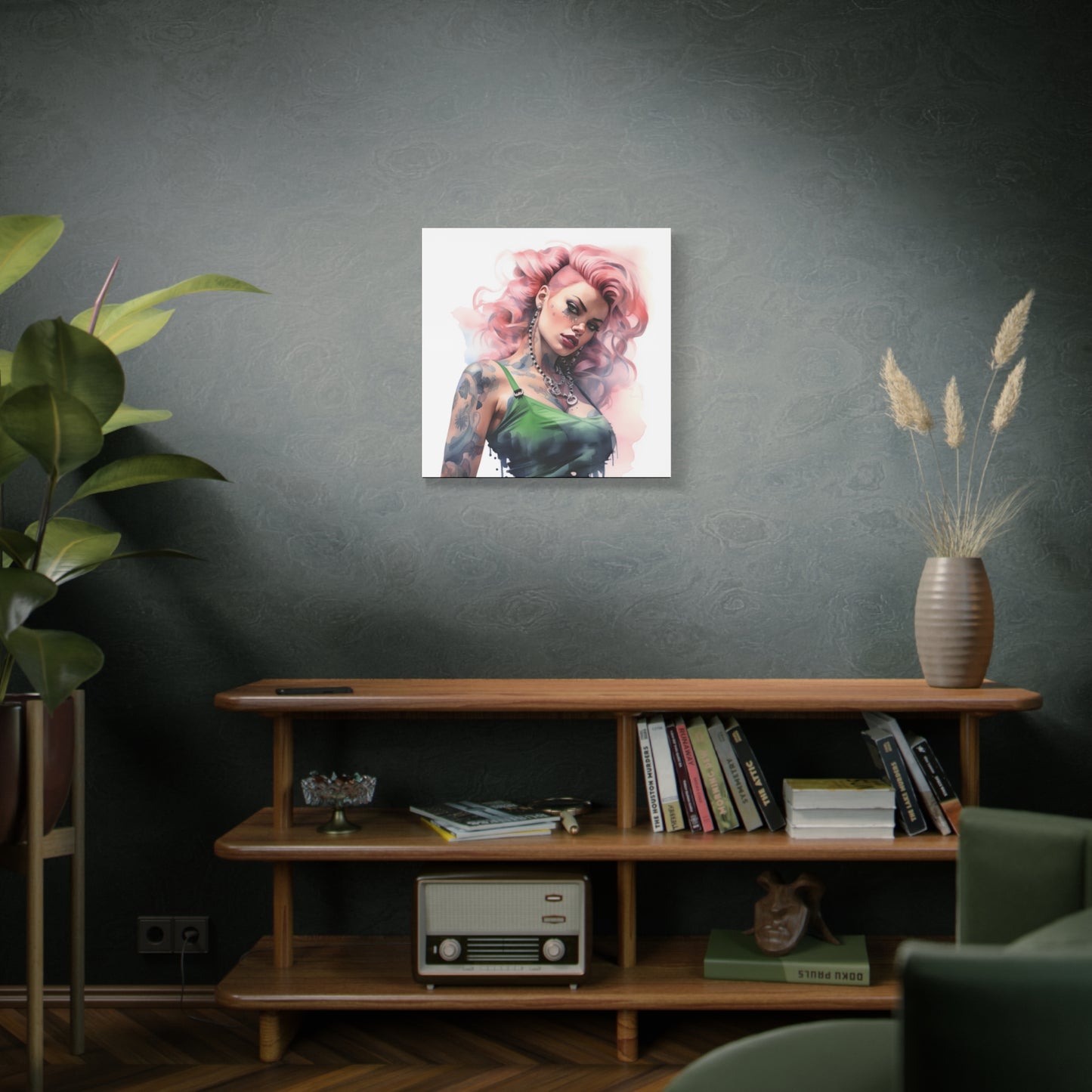 Gallery Wrapped Canvas, Edgy Tattooed Beauty, Urban Pop Art Canvas – Colette