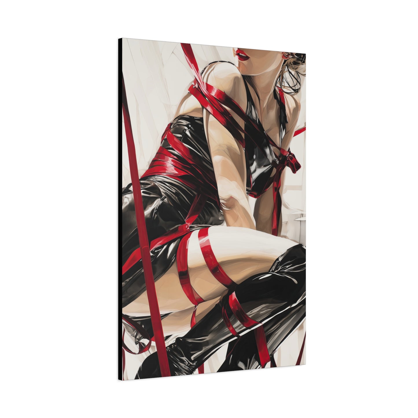 Gallery Wrapped Canvas, Ropes and Reverence Art Canvas, Erotic Shibari Art Canvas – Monica