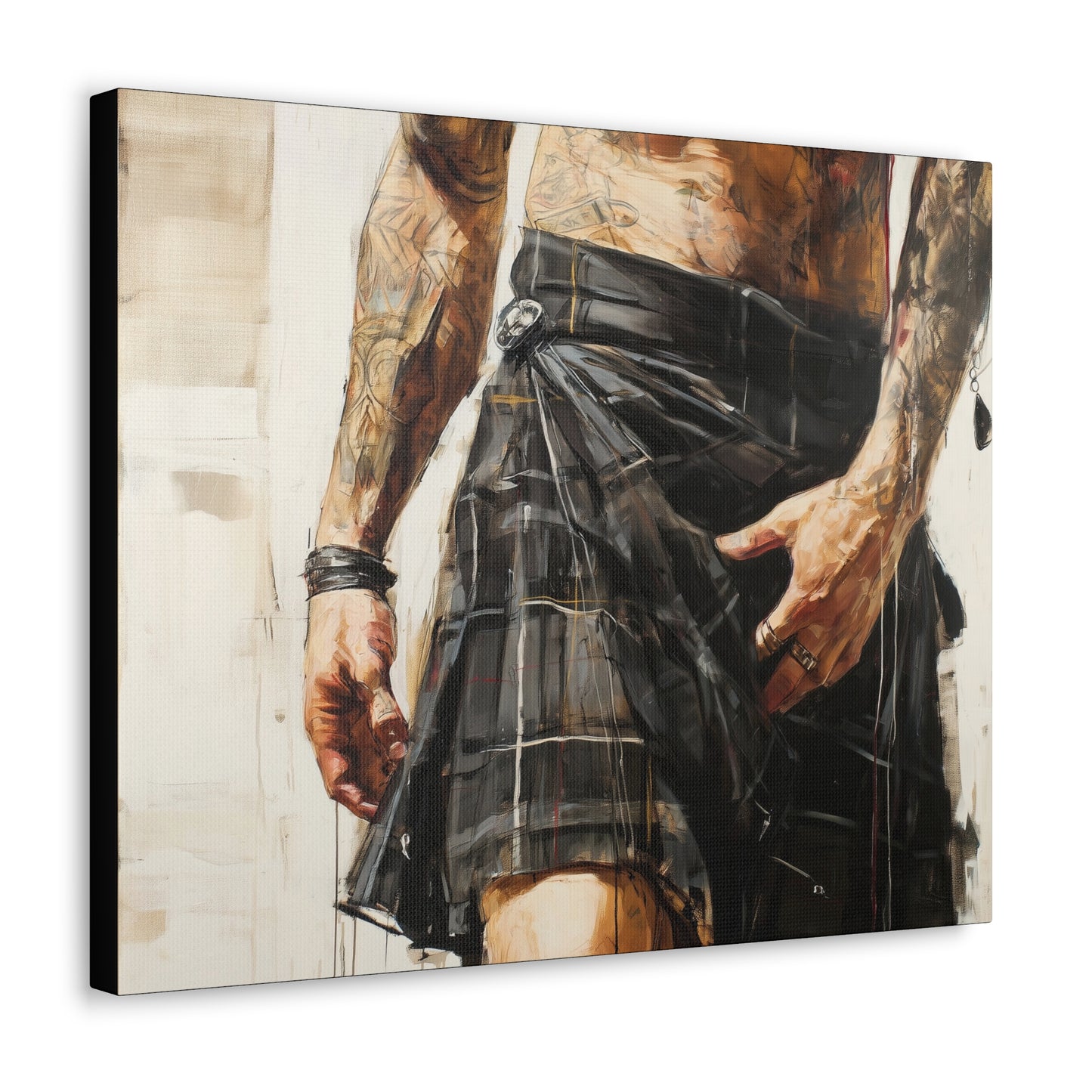 Gallery Wrapped Canvas, Kilts and Carnage Art Canvas, Erotic Pinup Art Canvas – Brodie