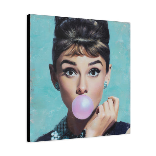 Gallery Wrapped Canvas, The Diva Project Art Canvas, Pinup Art Canvas – Audrey Hepburn - FIVE